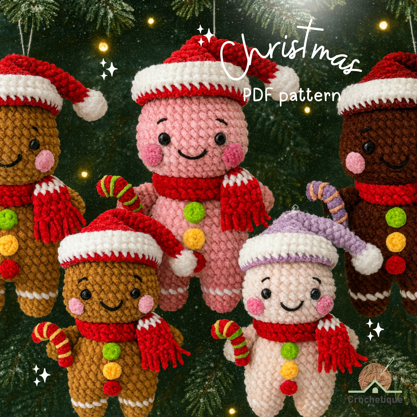 Gingerbread Man Crochet Pattern PDF