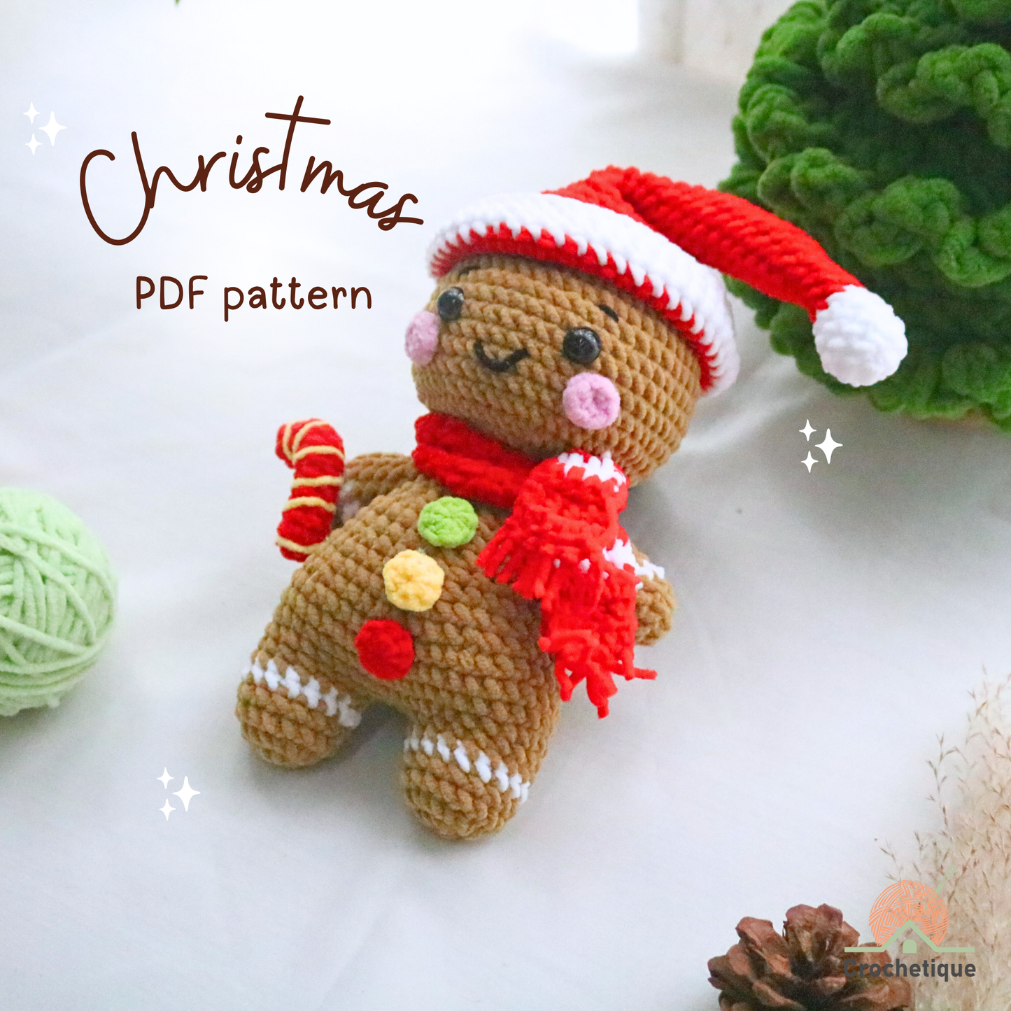 Gingerbread Man Crochet Pattern PDF